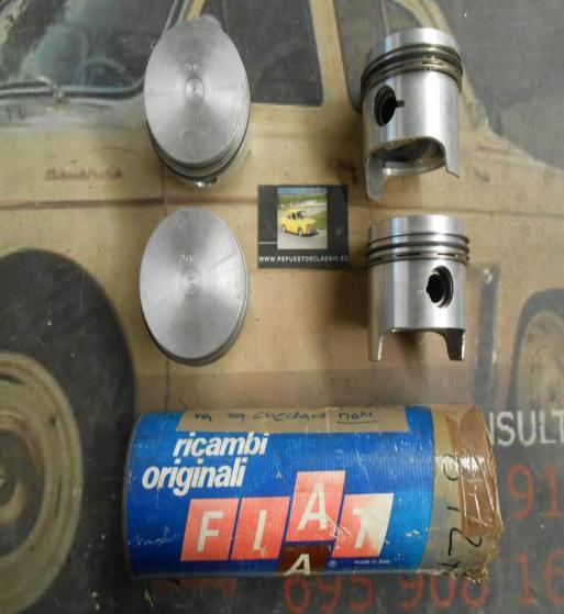 34 JUEGO PISTONES PLANOS 80 mm FIAT 238 2/10 1400 cc. SEGMENTOS 1,5 - 2 - 4