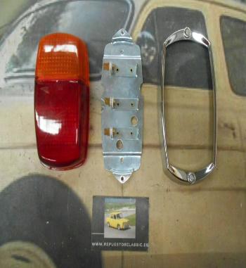 Pi23P3 PILOTO TRASERO COMPLETO DKW F1000 BICOLOR BISEL CROMADO HELLA K23381
