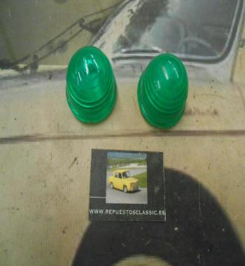 PI79 PI4 JUEGO 2 TULIPAS REDONDAS SITUACION VERDES CON ROSCA EXTERIOR MEDIDA 55mm