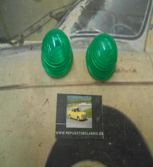 PI79 PI4 JUEGO 2 TULIPAS REDONDAS SITUACION VERDES CON ROSCA EXTERIOR MEDIDA 55mm