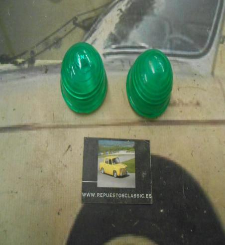 PI79 PI4 JUEGO 2 TULIPAS REDONDAS SITUACION VERDES CON ROSCA EXTERIOR MEDIDA 55mm