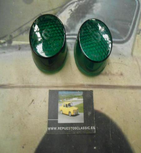 PI80 PI4 JUEGO 2 TULIPAS REDONDAS SITUACION VERDES GEMO 20643 7122/23 CON ROSCA EXTERIOR MEDIDA 62x45mm