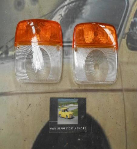 PI100 PI4 JUEGO TULIPAS PILOTOS TRASEROS CAMION REMOLQUE CARAVANA TRACTOR AMBAR/BLANCO MEDIDA 110x100mm SIM 301.18