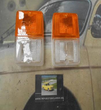PI102 PI4 JUEGO TULIPA PILOTO CAMION REMOLQUE CARAVANA TRACTOR AMBAR/BLANCO MEDIDA 110x83mm RINDER 1282.11