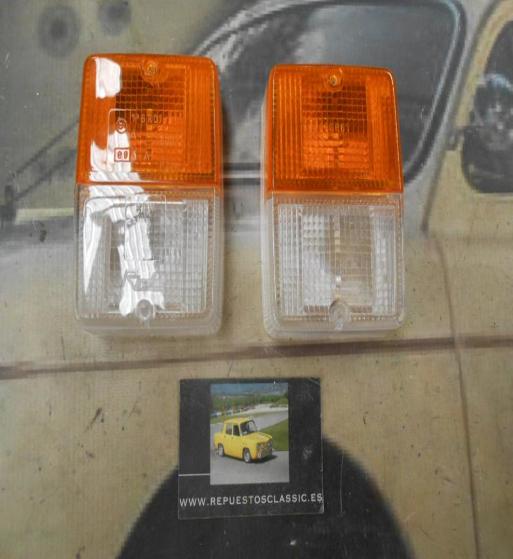 PI102 PI4 JUEGO TULIPA PILOTO CAMION REMOLQUE CARAVANA TRACTOR AMBAR/BLANCO MEDIDA 110x83mm RINDER 1282.11