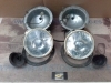 ISE105 JUEGO OPTICAS FAROS INFASA-CIELCO CON COCOS SEAT 124 , 850 , SIATA , EBRO FOCO EUROPEO ( DIFUSOR LUZ PLATA )