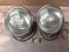 64P9 JUEGO OPTICAS FAROS ORIGINALES BOSCH CON CERQUILLO BISEL CROMADO PORSCHE 356, VW BEETLE 47- 68, REF. 111941021A