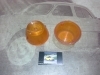 PI650P2 JUEGO TULIPAS AMBAR PILOTO INTERMITENTE REDONDO CAMION, TRACTOR, REMOLQUE, CARAVANA DIAMETRO 93mm ALTURA 55mm