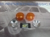 PI675P2 JUEGO TULIPAS AMBAR PILOTO REDONDO CON REFLECTANTE VEHICULO INDUSTRIAL CAMION REMOLQUE CARAVANA TRACTOR (68x40mm.)