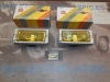 38P8 JUEGO FAROS ANTINIEBLA H3 AMARILLOS PEUGEOT 205 , 309 , 405 , CITROEN AX , BX , CX , SIM 302.17