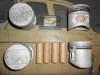 PS23 JUEGO PISTONES 68 mm CON SEGMENTOS 1,5 - 2 - 4 mm BULON 22 mm ALT. 75 CON DEFLECTOR