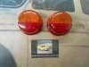 PI31 PI3 JUEGO 2 TULIPAS PILOTO REDONDO ROJO/AMBAR TRASERO CAMION, REMOLQUE, TRACTOR IRZO MEDIDA 75mm
