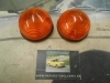 PI137 PI4 JUEGO TULIPAS PILOTO REDONDO INTERMITENTE CAMION REMOLQUE TRACTOR CARAVANA AMBAR IRZO 332 MEDIDA 68x40mm