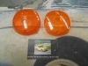 PI148 PI4 JUEGO TULIPAS PILOTO REDONDO INTERMITENTE CAMION REMOLQUE TRACTOR CARAVANA AMBAR YORKA 6043 MEDIDA 73x20mm