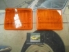 PI153 PI4 JUEGO TULIPAS PILOTO CUADRADO INTERMITENTE CAMION REMOLQUE CARAVANA TRACTOR YORKA MEDIDA 129x104x20mm AMBAR