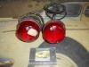 PI213 PI4 JUEGO PILOTOS REDONDOS COLOR ROJO CAMION REMOLQUE TRACTOR CARAVANA AUTOBUS MEDIDA 70x40mm DE TORNILLO A TORNILLO 52mm
