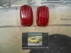 Pi219P4 JUEGO TULIPAS PILOTO OVALADO CAMION AUTOBUS CARAVANA TRACTOR REMOLQUE COLOR ROJO MEDIDA 64x40x27mm
