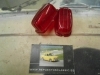 Pi219P4 JUEGO TULIPAS PILOTO OVALADO CAMION AUTOBUS CARAVANA TRACTOR REMOLQUE COLOR ROJO MEDIDA 64x40x27mm