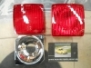 PI233 PI4 JUEGO 2 TULIPAS CON REFLECTANTE PILOTO TRASERO CUADRADO COLOR ROJO CAMION AUTOBUS TRACTOR REMOLQUE CARAVANA MARCA RIND