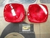 PI234 PI4 JUEGO 2 TULIPAS CON REFLECTANTE PILOTO TRASERO CUADRADO COLOR ROJO CAMION AUTOBUS TRACTOR REMOLQUE CARAVANA MARCA