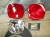 PI234 PI4 JUEGO 2 TULIPAS CON REFLECTANTE PILOTO TRASERO CUADRADO COLOR ROJO CAMION AUTOBUS TRACTOR REMOLQUE CARAVANA MARCA