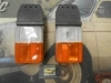 PI103 PI4 JUEGO PILOTOS COLGANTES CAMION REMOLQUE CARAVANA TRACTOR AMBAR/BLANCO MEDIDA GEMO 1690