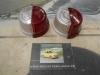 PI252 PI4 JUEGO TULIPAS PILOTO REDONDO LATERAL CAMION REMOLQUE CARAVANA LUZ POSICION BICOLOR ROJO/BLANCO MODELO IRAZU 331/BC 75x