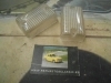 PI258 PI4 JUEGO TULIPAS PILOTO RECTANGULAR LUZ POSICION COLOR BLANCO CAMION AUTOBUS REMOLQUE CARAVANA TRACTOR MEDIDA 80x50x27mm