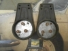 PI349 PI4 JUEGO PORTALAMPARAS PILOTO COLGANTE CAMION CLASICO 3 SERVICIOS PARA TULIPAS DE 100mm