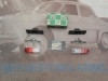 IRE155 JUEGO PILOTOS LATERALES ROJO - BLANCO RENAULT 8 , 10 , ALPINE A110 YORKA