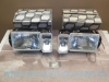 IRE233 JUEGO COMPLETO OPTICAS FAROS RENAULT 12 S ->74 KINBY FOCO EUROPEO + H1 CON SOPORTES