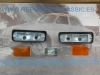 ISE196 JUEGO PILOTOS DELANTEROS SEAT 131 TULIPA BICOLOR BLANCO-AMBAR PRIMERAS MARCAS GEMO , FORES