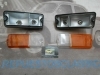 ISE301 JUEGO PILOTOS DELANTEROS SEAT 127 1ª SERIE 76-> TULIPAS BICOLOR BISEL NEGRO