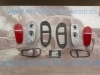 ISE541 JUEGO PILOTOS TRASEROS SEAT 600 N CON JUNTAS GOMA TULIPA ROJA