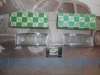 ISI51 JUEGO TULIPAS PILOTOS DELANTEROS SIMCA 1000 2ª SERIE COLOR BLANCO - METALIZADO