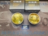 IT74 JUEGO OPTICAS FAROS ANTINIEBLA AMARILLAS CIBIE IODE 40 CON CERQUILLO CROMADO TALBOT 180