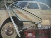 CONJUNTO MARCO CRISTAL ABATIBLE TRASERO DERECHO SEAT 1400, 1500