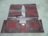 ALF08 ALFOMBRAS TALBOT SAMBA 3 PIEZAS ROJO NEGRO
