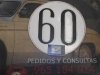 PI366 PI4 SEÑAL REDONDA METALICA LIMITACION VELOCIDAD 60Km/h TRACTOR, VEHICULO ESPECIAL, MATERIAL DE EPOCA VINTAGE DIAMETRO 300m