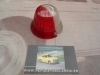 PI403 P2 TULIPA REDONDA BICOLOR BLANCO ROJO LATERAL CAMION REMOLQUE CARAVANA , MEDIDA 71x45mm