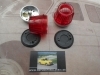 PI429P2 JUEGO PILOTOS UNIVERSALES REDONDOS ROJOS MEDIDA 48x50mm TULIPA ENROSCADA