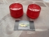 PI443P2 JUEGO TULIPAS PILOTO REDONDO ROJO CAMION TRACTOR REMOLQUE CARAVANA MEDIDA 61x45mm ROSCA EXTERIOR
