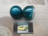 PI447P2 JUEGO TULIPAS PILOTOS REDONDOS VERDES CAMION TRACTOR REMOLQUE CARAVANA MEDIDA 52x45mm ROSCA EXTERIOR