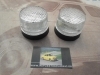 PI455P2 JUEGO PILOTOS UNIVERSALES REDONDOS BLANCOS CAMION TRACTOR AUTOBUS CARAVANA REMOLQUE MEDIDA 70x50mm