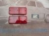 PI492P2 JUEGO 2 TULIPAS PILOTO RECTANGULAR ROJO  AUTOBUS SETRA MEDIDA 185x80x15mm IRAZU 955R