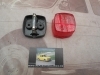 Pi529P2 PILOTO CUADRADO UNIVERSAL SEÑALIZACION COLOR ROJO CAMION AUTOBUS REMOLQUE CARAVANA TRACTOR , HELLA MEDIDA 62x62x40mm