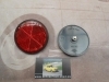 Pi533P2 JUEGO CATADIOPTRICOS REDONDOS COLOR ROJO CAMION AUTOBUS TRACTOR REMOLQUE CARAVANA MEDIDA 84x9mm