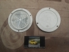 Pi536P2 JUEGO CATADIOPTRICOS REDONDOS COLOR BLANCO CAMION AUTOBUS TRACTOR REMOLQUE CARAVANA RINDER 752 MEDIDA 105x11mm