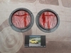 Pi537P2 JUEGO CATADIOPTRICOS REDONDOS COLOR ROJO CAMION AUTOBUS TRACTOR REMOLQUE CARAVANA RINDER 752 MEDIDA 105x11mm