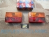 Pi542P2 JUEGO PILOTOS RECTANGULAR UNIVERSAL BICOLOR ROJO/AMBAR CAMION TRACTOR CARAVANA REMOLQUE AUTOBUS , BRITAX 160x100x50mm